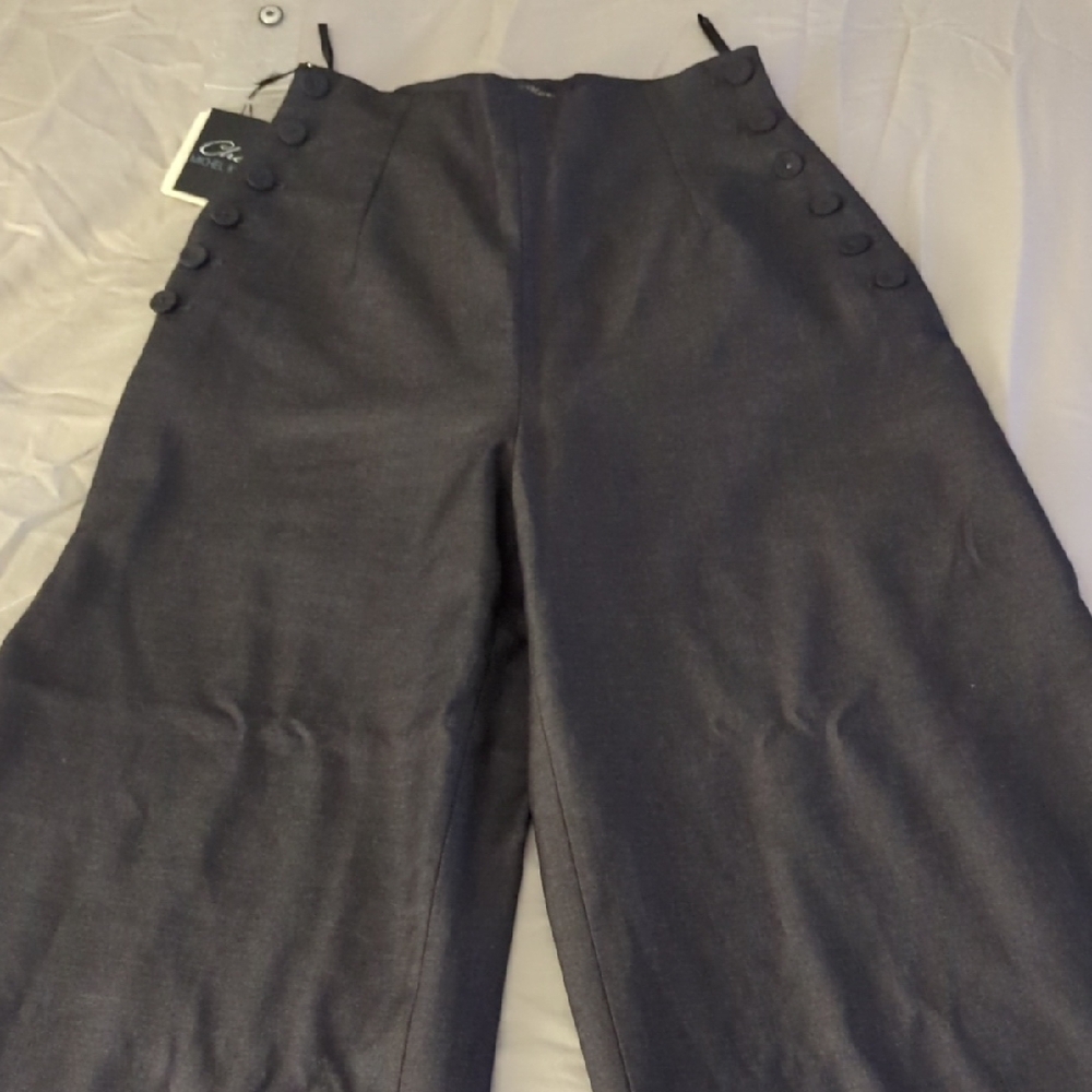 Chic Gray High-Waisted Pants